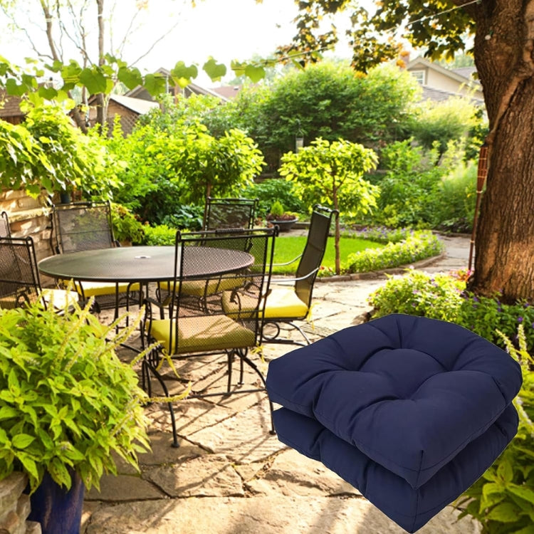 1pair 48 x 48cm Garden Patio Rattan Chair Waterproof Cushion Thick Soft Sofa Cushion(Black) - free shipping - PMc TechLife - Order now!