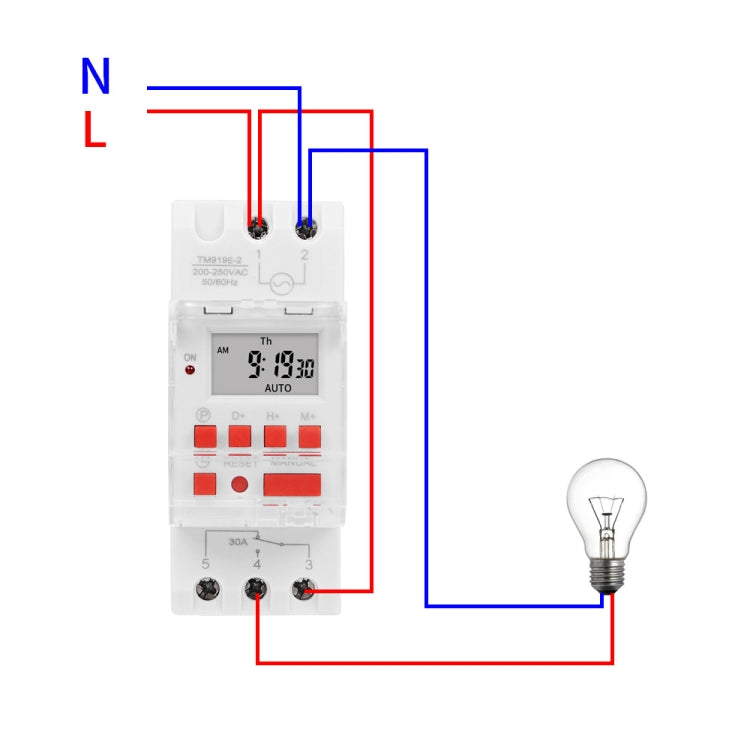SINOTIMER TM919B-1 110V 30A Programmable Digital Timer Switch Automatic Cycle Timing Controller - Switch by SINOTIMER | Online Shopping South Africa | PMC TechLife | Buy Now Pay Later Mobicred
