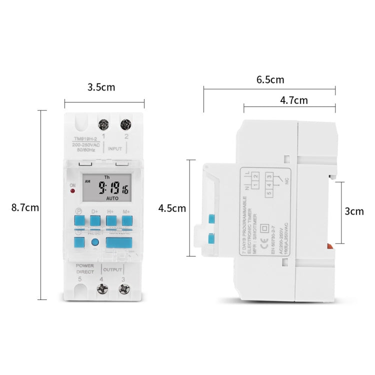SINOTIMER TM919H-4 12V 16A DIN Rail 4 Pins Voltage Output Digital Switch Timer Automatic Cycle Timing Controller - Switch by SINOTIMER | Online Shopping South Africa | PMC TechLife | Buy Now Pay Later Mobicred