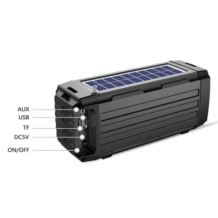 BDL-187 LED Light Solar Wireless Bluetooth Speaker Portable Outdoor Camping FM Radio(Red) - Radio Player by PMC TechLife | Online Shopping South Africa | PMC TechLife | Buy Now Pay Later Mobicred