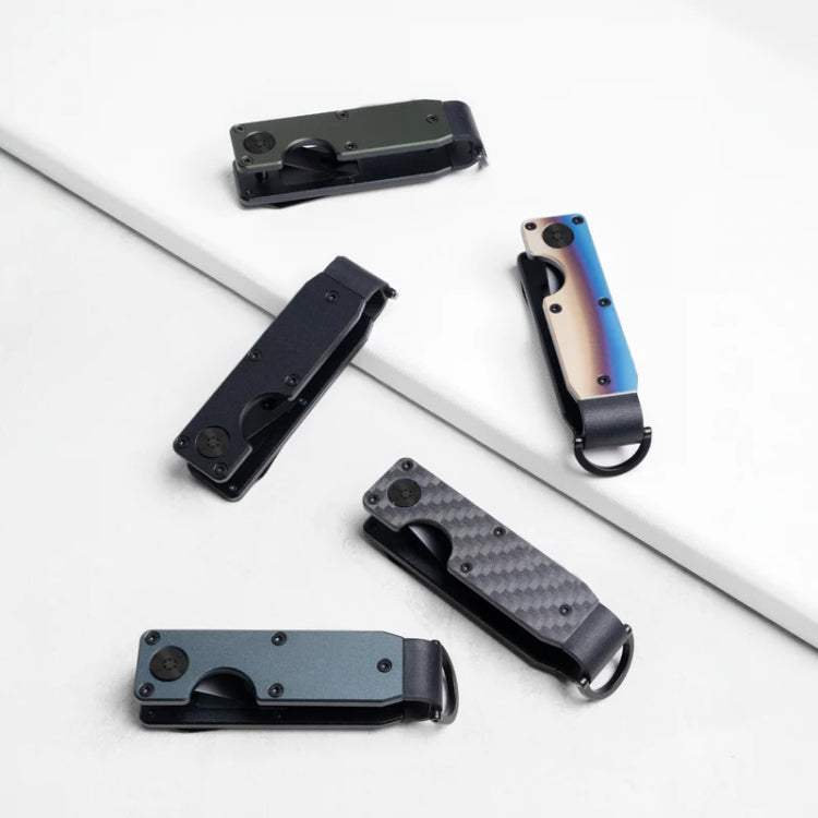 Compact Key Organizer Metal Key Chain Can Hold 2-6 Keys Red Forged Carbon - Key Rings by PMC TechLife | Online Shopping South Africa | PMC TechLife | Buy Now Pay Later Mobicred