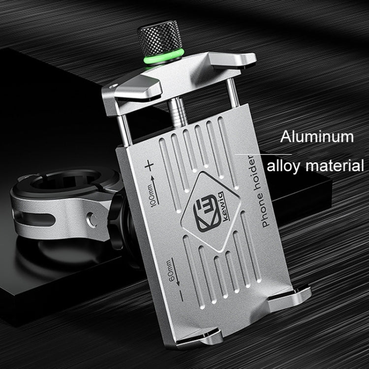 Kewig M7 Bicycle 4 Claws Aluminum Navigational Bracket Outdoor Cycling Cell Phone Holder(Silver) - Holder by Kewig | Online Shopping South Africa | PMC TechLife | Buy Now Pay Later Mobicred