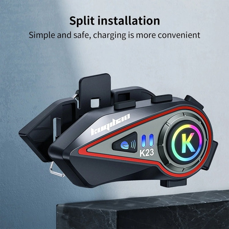 KUQIBAO Motorcycle Helmet Long-Lasting Bluetooth-compatible Headset With Light(Soft Microphone) - Car Walkie Talkie by KUQIBAO | Online Shopping South Africa | PMC TechLife | Buy Now Pay Later Mobicred