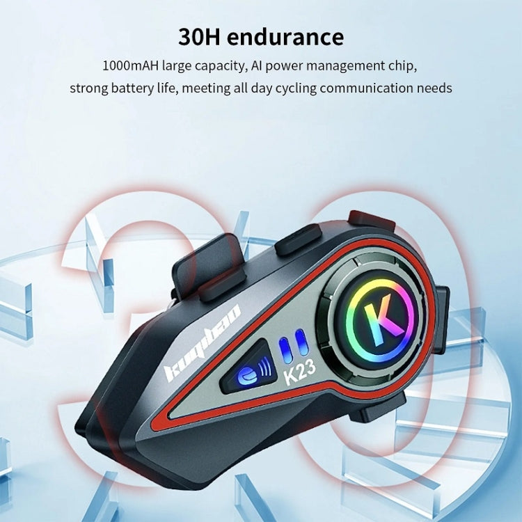 KUQIBAO Motorcycle Helmet Long-Lasting Bluetooth-compatible Headset With Light(Soft Microphone) - Car Walkie Talkie by KUQIBAO | Online Shopping South Africa | PMC TechLife | Buy Now Pay Later Mobicred