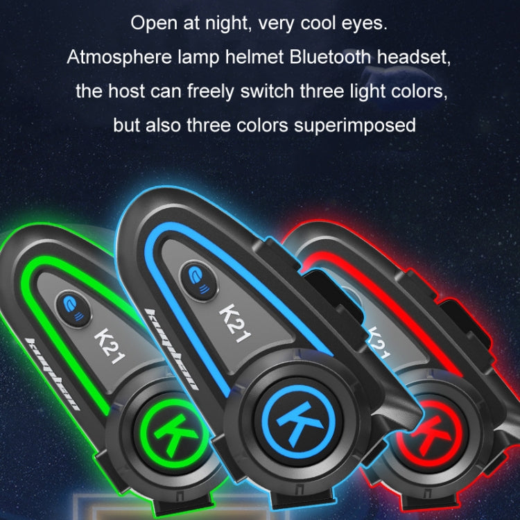 KUQIBAO Motorcycle Helmet Long-lasting Waterproof Bluetooth-compatible Headset with Light(Soft Microphone) - free shipping - PMC TechLife - Order now!