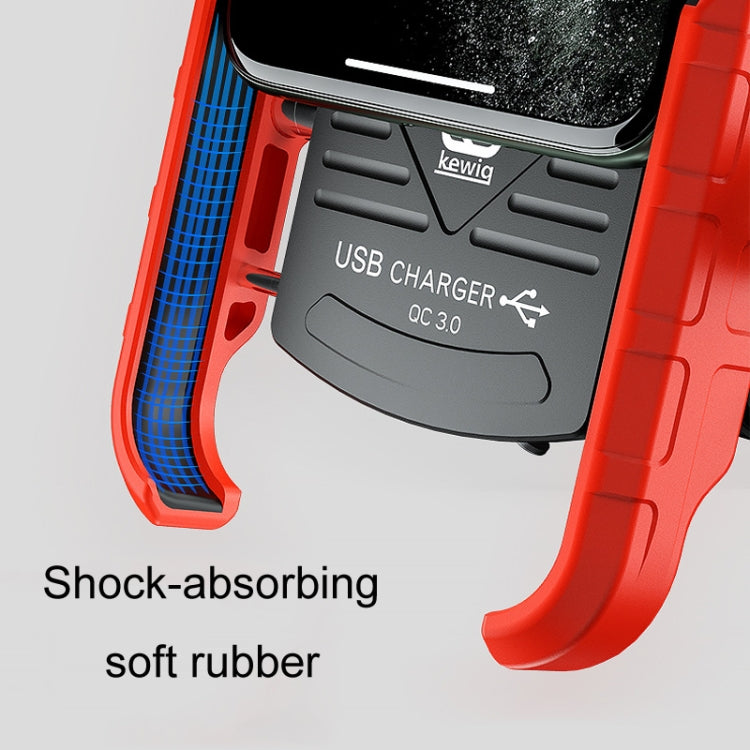Kewig M8 Motorcycle Navigation Phone Holder Outdoor Riding Charging Bracket(Red) - free shipping - PMC TechLife - Order now!