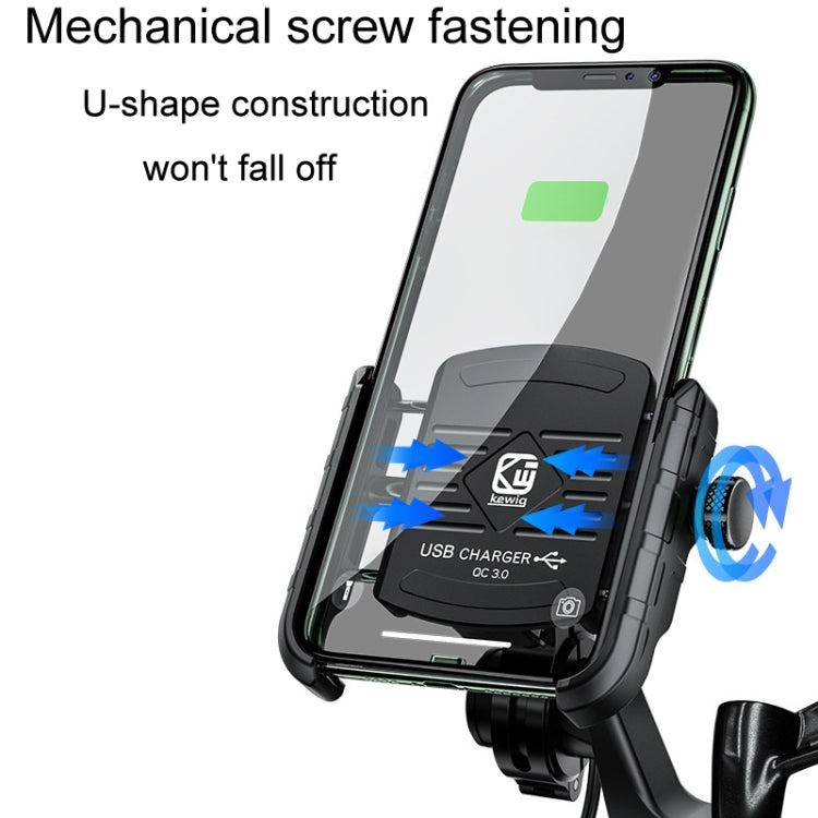 Kewig M8 Motorcycle Navigation Phone Holder Outdoor Riding Charging Bracket(Blue) - free shipping - PMC TechLife - Order now!
