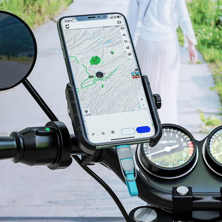 Kewig M8 Motorcycle Navigation Phone Holder Outdoor Riding Charging Bracket(Blue) - free shipping - PMC TechLife - Order now!