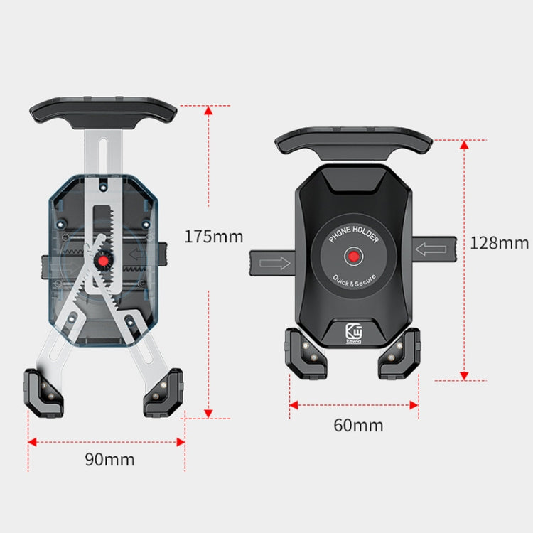 Kewig Motorcycle Heightened Navigation Bracket Outdoor Riding Anti-Theft Cell Phone Holder, Model: M14-C4 - Holder by Kewig | Online Shopping South Africa | PMC TechLife | Buy Now Pay Later Mobicred