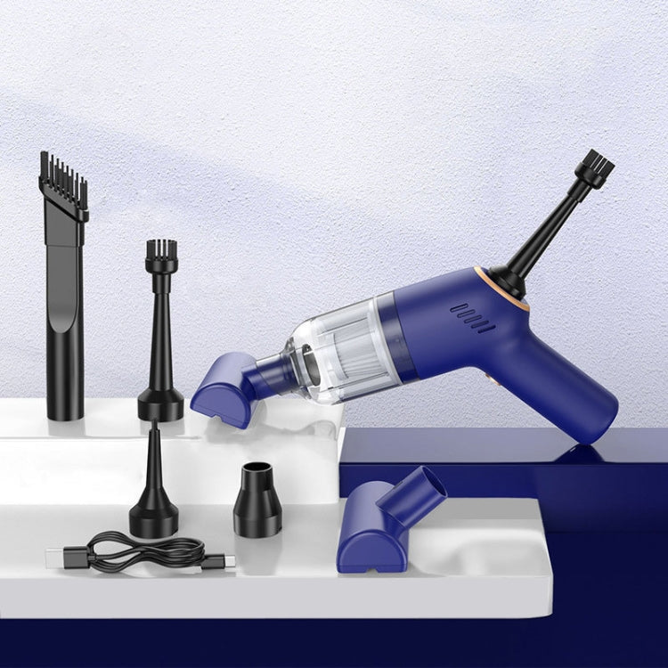 Wireless Charging Car Vacuum Cleaner Mini Handheld High Power Wet and Dry Vacuum Cleaner, Color: Blue - Vacuum Cleaner by PMC TechLife | Online Shopping South Africa | PMC TechLife | Buy Now Pay Later Mobicred