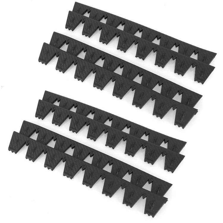 8pcs /Set Car Bumper Serrated Anti-collision Plate Decoration(Carbon Pattern) - Anti Collision Sticker by PMC TechLife | Online Shopping South Africa | PMC TechLife | Buy Now Pay Later Mobicred