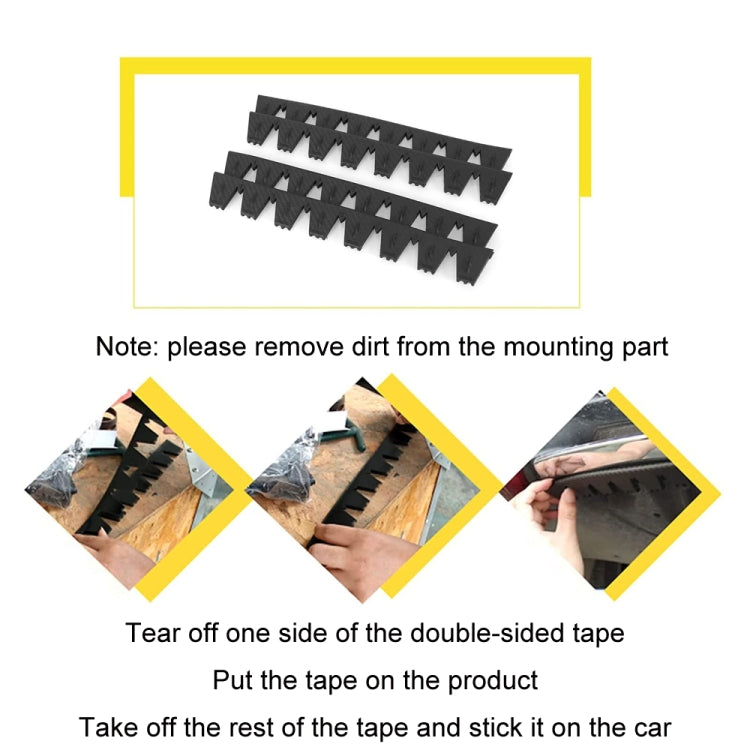 8pcs /Set Car Bumper Serrated Anti-collision Plate Decoration(Black) - Anti Collision Sticker by PMC TechLife | Online Shopping South Africa | PMC TechLife | Buy Now Pay Later Mobicred