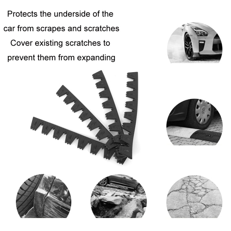 8pcs /Set Car Bumper Serrated Anti-collision Plate Decoration(Black) - Anti Collision Sticker by PMC TechLife | Online Shopping South Africa | PMC TechLife | Buy Now Pay Later Mobicred