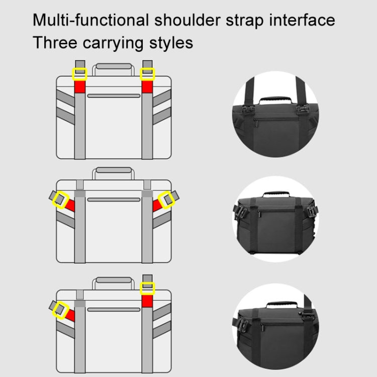 Cwatcun D115 Shoulder Crossbody Waterproof Leather Film DSLR Camera Bag, Color: Black Large - free shipping - PMC TechLife - Order now!
