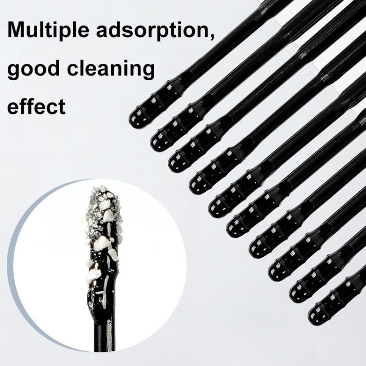 20pcs /box Spiral Sticky Ear Cleaning Cotton Swab Disposable Ear Cleaning Spoon(Black) - free shipping - PMC TechLife - Order now!