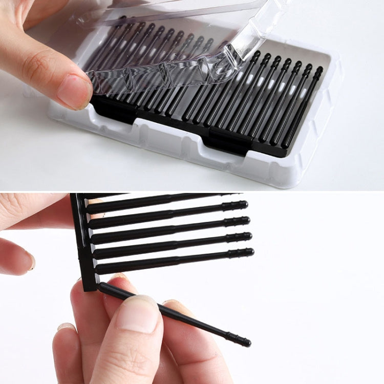 20pcs /box Spiral Sticky Ear Cleaning Cotton Swab Disposable Ear Cleaning Spoon(Black) - free shipping - PMC TechLife - Order now!