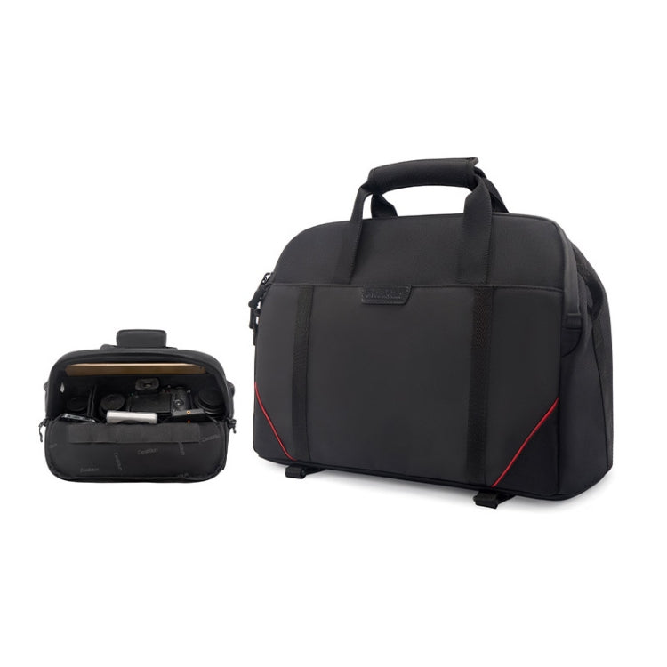 Cwatcun D109 Portable Casual Waterproof Multi-Function Camera Storage Photography Bag, Color: Medium Black - free shipping - PMC TechLife - Order now!