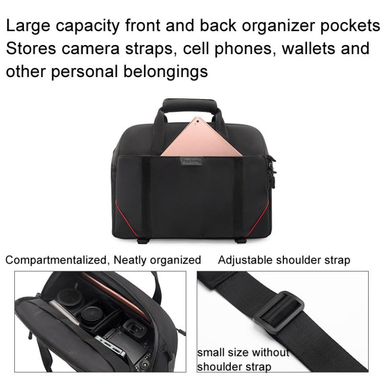 Cwatcun D109 Portable Casual Waterproof Multi-Function Camera Storage Photography Bag, Color: Small Black - free shipping - PMC TechLife - Order now!