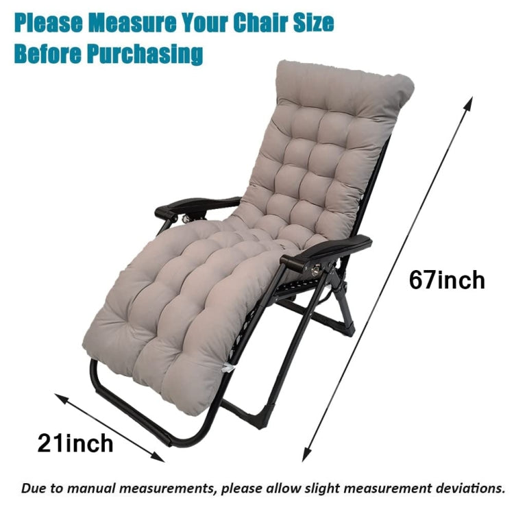 170x53x8cm Thickened Slip-on Home Recliner Cushion Garden Rocking Chair Cushion(Black) - free shipping - PMc TechLife - Order now!