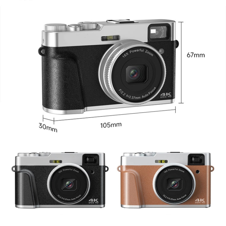 DC202L 2.8-Inch 4K HD 16X Zoom Photography Digital Camera Home SLR Camera, Color: Brown EU Plug - Children Cameras by PMC TechLife | Online Shopping South Africa | PMC TechLife | Buy Now Pay Later Mobicred
