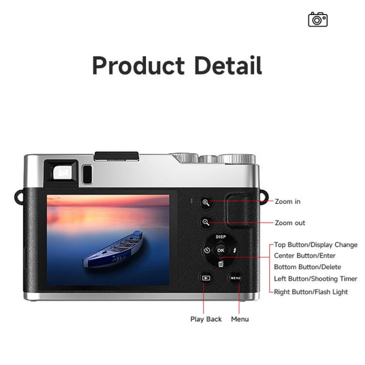 DC202L 2.8-Inch 4K HD 16X Zoom Photography Digital Camera Home SLR Camera, Color: Brown UK Plug - Children Cameras by PMC TechLife | Online Shopping South Africa | PMC TechLife | Buy Now Pay Later Mobicred