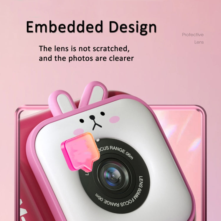 2.4 Inch IPS Screen 48MP Dual Lens Kids Digital Camera Mini Video Camera With 32G TF Card Pink Bunny - Children Cameras by PMC TechLife | Online Shopping South Africa | PMC TechLife | Buy Now Pay Later Mobicred