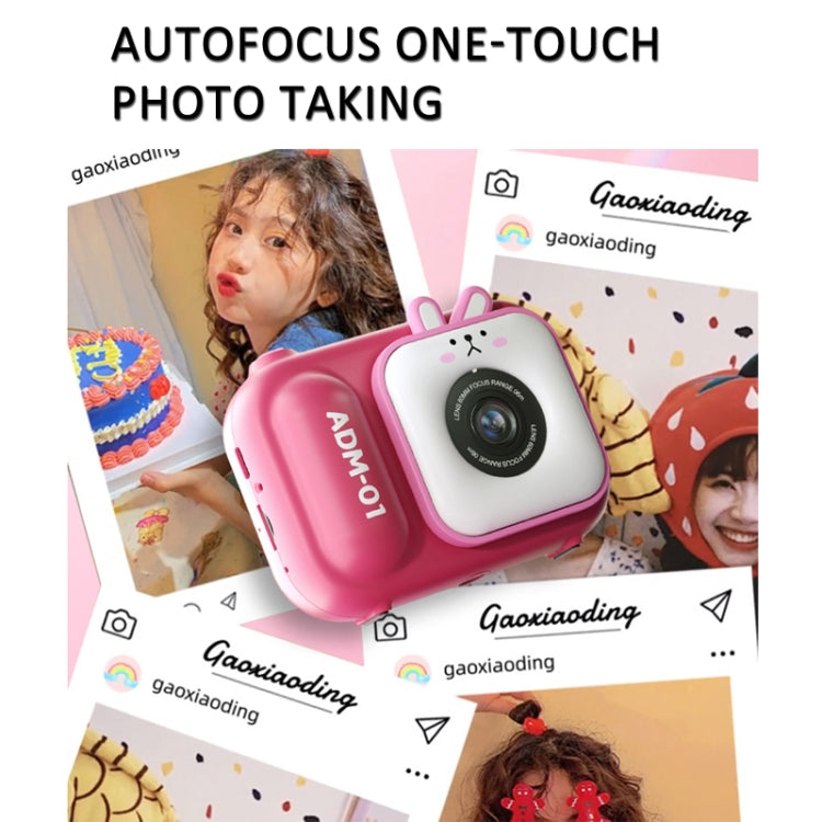 2.4 Inch IPS Screen 48MP Dual Lens Kids Digital Camera Mini Video Camera With 64G TF Card Pink Bunny - free shipping - PMC TechLife - Order now!
