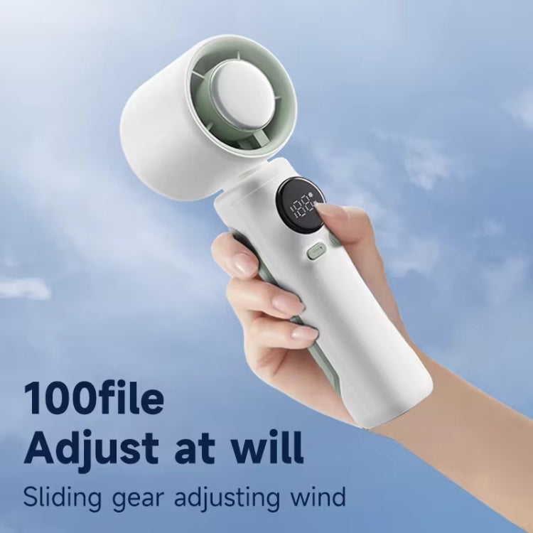 Turbo Handheld Small Fan Outdoor 100-speed Cooling Fan Built-in 4000 mAh Battery(Light Purple) - Electric Fans by PMC TechLife | Online Shopping South Africa | PMC TechLife | Buy Now Pay Later Mobicred