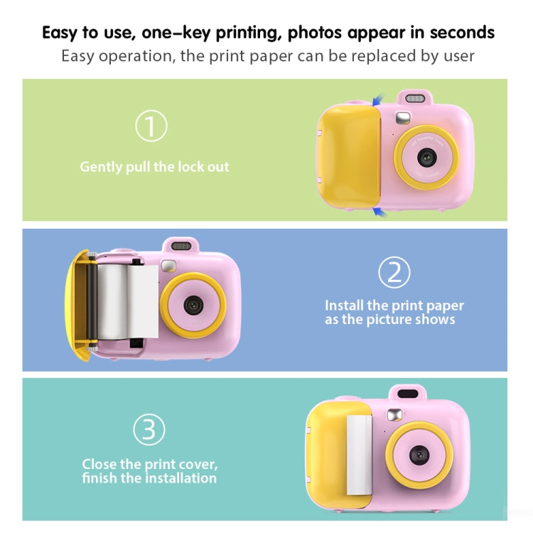 2.4-Inch Smart Digital Kids Thermal Printing Camera With Printing Paper, Color: 503J Pink Fixed Focus - Children Cameras by PMC TechLife | Online Shopping South Africa | PMC TechLife | Buy Now Pay Later Mobicred
