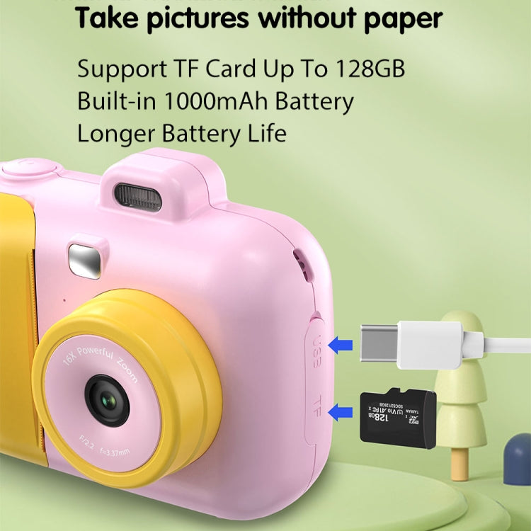 2.4-Inch Smart Digital Kids Thermal Printing Camera With Printing Paper, Color: 503AF Pink Focus - Children Cameras by PMC TechLife | Online Shopping South Africa | PMC TechLife | Buy Now Pay Later Mobicred