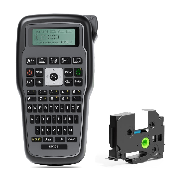 Phomemo E1000 Handheld Industrial Label Maker Thermal Transfer Printer with Keyboard, US Plug(Gray) - free shipping - PMC TechLife - Order now!