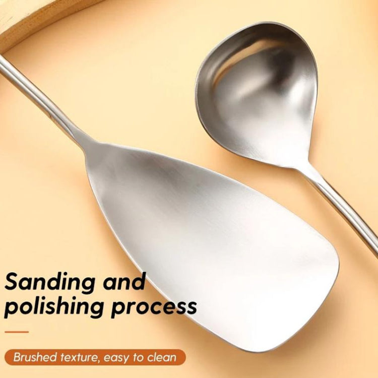 304 Stainless Steel Walnut Handle Cooking Tools Home Restaurant Kitchen Gadgets, Style: Frying Spatula - Cooking Tools by PMC TechLife | Online Shopping South Africa | PMC TechLife | Buy Now Pay Later Mobicred