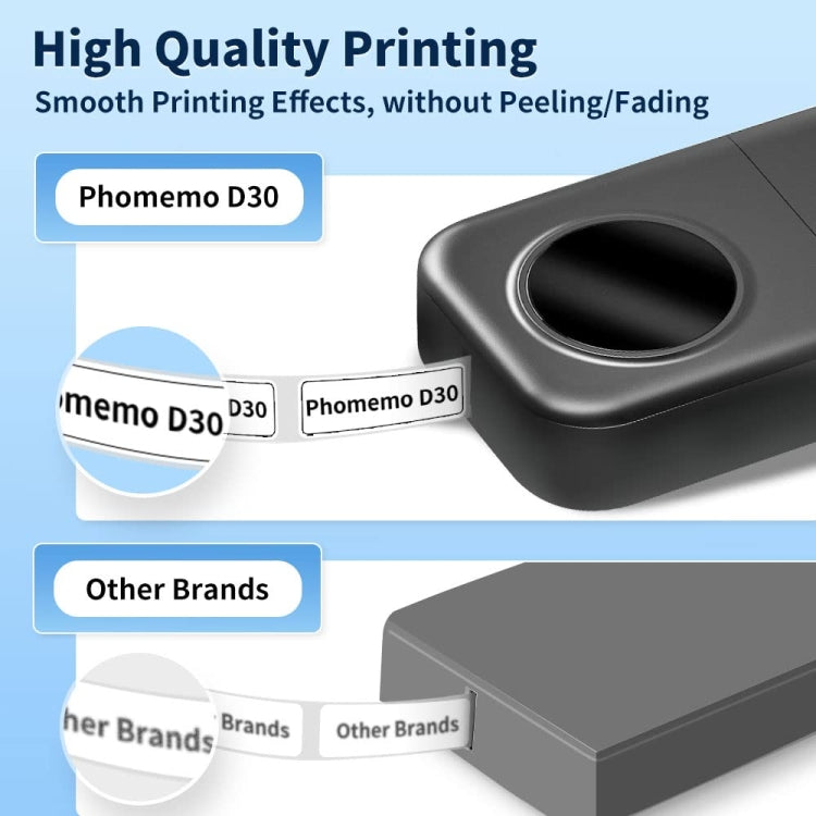 Phomemo D30 Thermal Label Printer Portable Bluetooth Mini Label Maker Machine With 1 Roll Paper Black - free shipping - PMC TechLife - Order now!