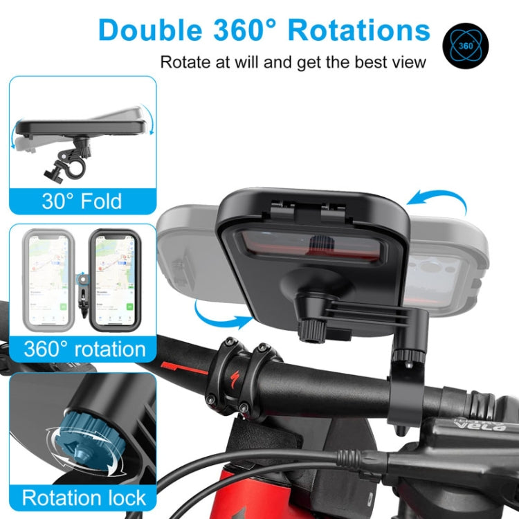 Waterproof Motorcycle Bicycle Cell Phone Holder 360 Rotating Riding Navigation Holder, Model: Handlebar Stand - Holder by PMC Jewellery | Online Shopping South Africa | PMC Jewellery | Buy Now Pay Later Mobicred