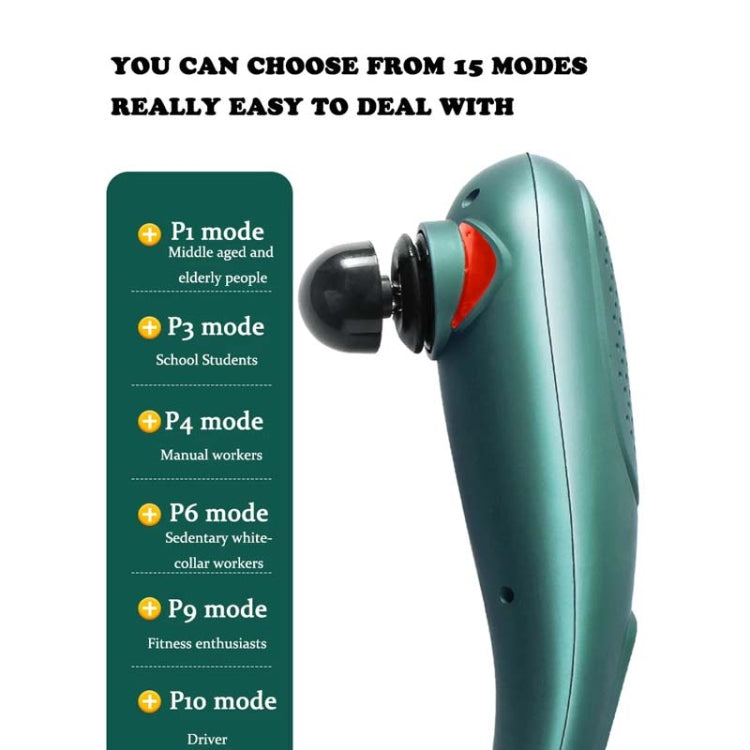 6 In 1 Handheld Body Massager 15 Modes Heating Vibration Massage Stick(Green) - free shipping - PMC TechLife - Order now!