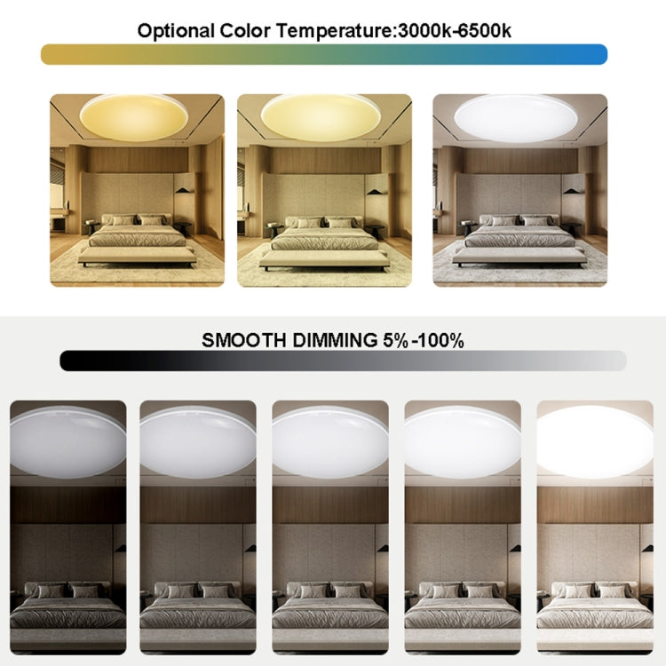 24W 30cm RGBCW Full Color Smart WiFi Tuya Ceiling Light with Remote Control - Smart Light Bulbs by PMC TechLife | Online Shopping South Africa | PMC TechLife | Buy Now Pay Later Mobicred