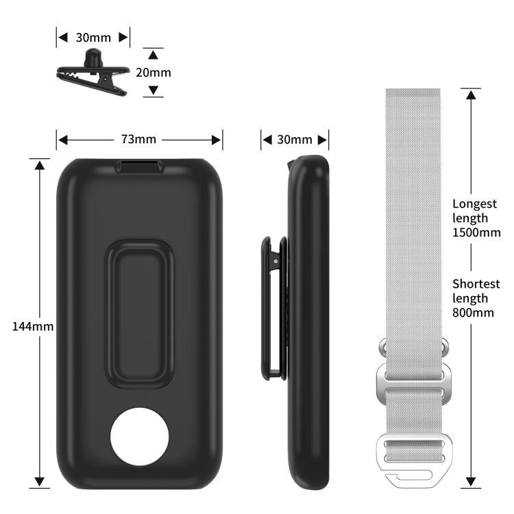 For Apple Vision Pro Battery PC Case Holder With Belt Clip And Shoulder Strap VR Headset Accessory(White) - free shipping - PMC Jewellery - Order now!