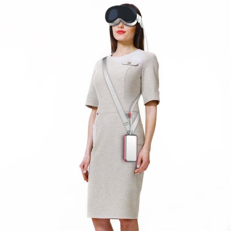 For Apple Vision Pro Battery PC Case Holder With Belt Clip And Shoulder Strap VR Headset Accessory(White) - free shipping - PMC Jewellery - Order now!