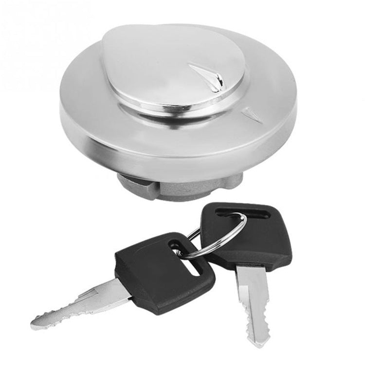 Suitable for Honda CA250 Motorcycle Modified Fuel Tank Cap(Silver) - Theft Protection by PMC TechLife | Online Shopping South Africa | PMC TechLife | Buy Now Pay Later Mobicred