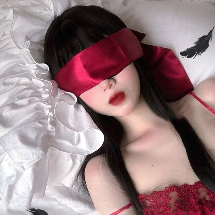 Ribbon Erotic Eye Mask Bondage Tie Up Toys(Wine Red) - free shipping - PMC TechLife - Order now!