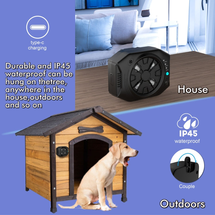 Ultrasonic Anti Dog Bark Device 3 Adjustable Levels Waterproof Bark Silencer(Black) - Training Aids by PMC TechLife | Online Shopping South Africa | PMC TechLife | Buy Now Pay Later Mobicred