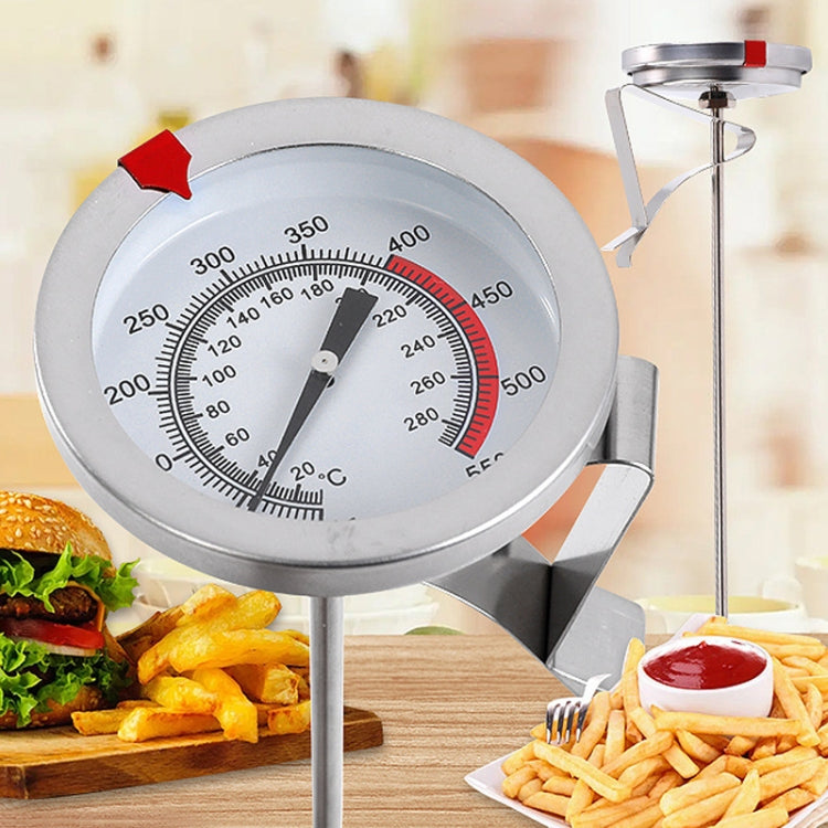 30cm Long Stem Stainless Steel Thermometer with Pot Clip for Frying, Cooking, Turkey, Food, Milk - Cooking Thermometers by PMc TechLife | Online Shopping South Africa | PMc TechLife | Buy Now Pay Later Mobicred