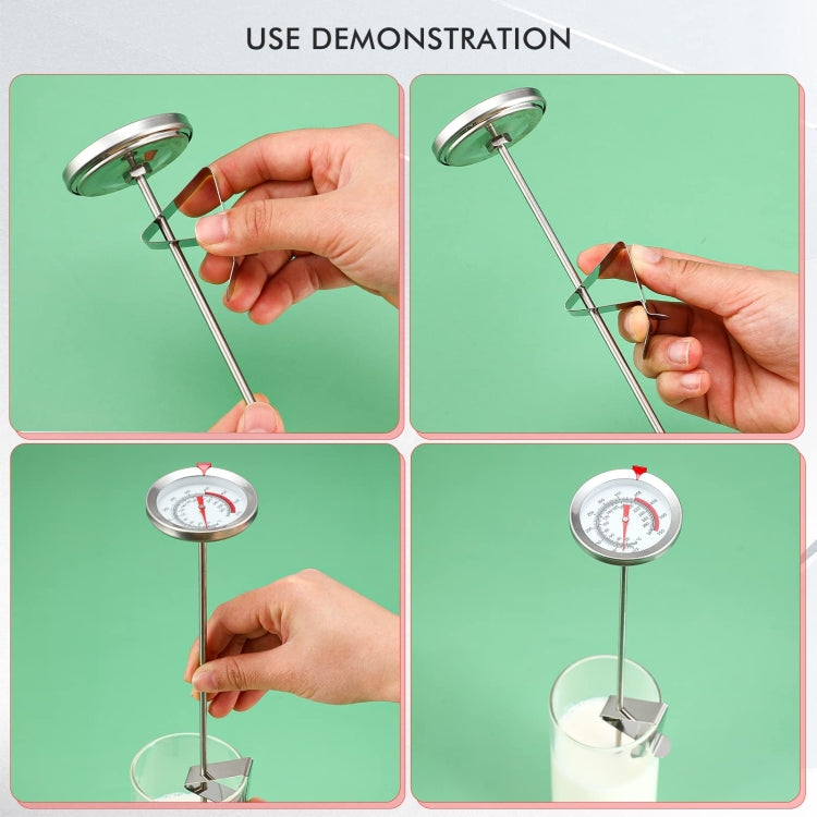 20cm Long Stem Stainless Steel Thermometer with Pot Clip for Frying, Cooking, Turkey, Food, Milk - Cooking Thermometers by PMc TechLife | Online Shopping South Africa | PMc TechLife | Buy Now Pay Later Mobicred