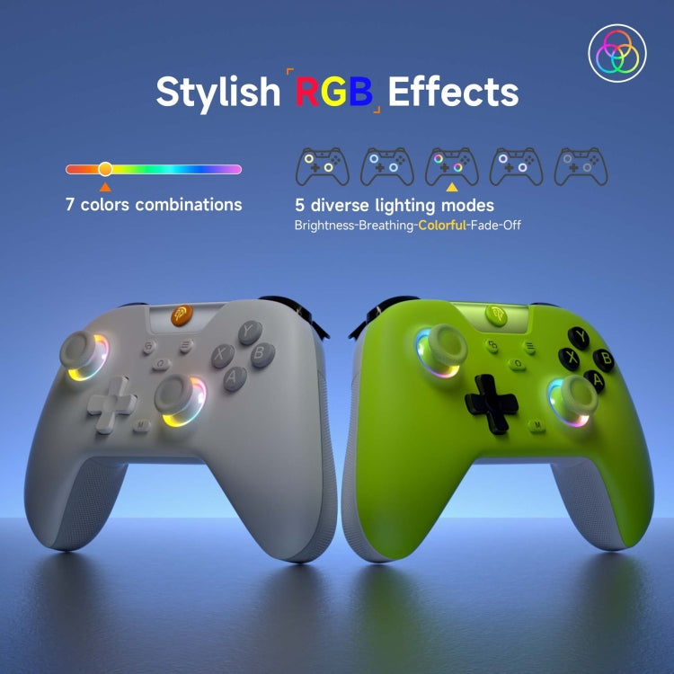 EasySMX X05 Wireless Gamepad Hall RGB Effect Controller For PC / Phone / Switch / Steam Deck(White) - free shipping - PMC Jewellery - Order now!