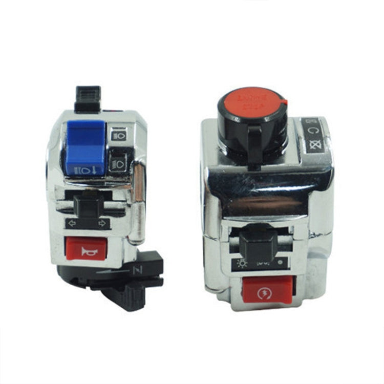 For Storm Taizi 150 Motorcycle Left And Right Handlebar Switch Assembly(Silver) - Grips by PMC TechLife | Online Shopping South Africa | PMC TechLife | Buy Now Pay Later Mobicred