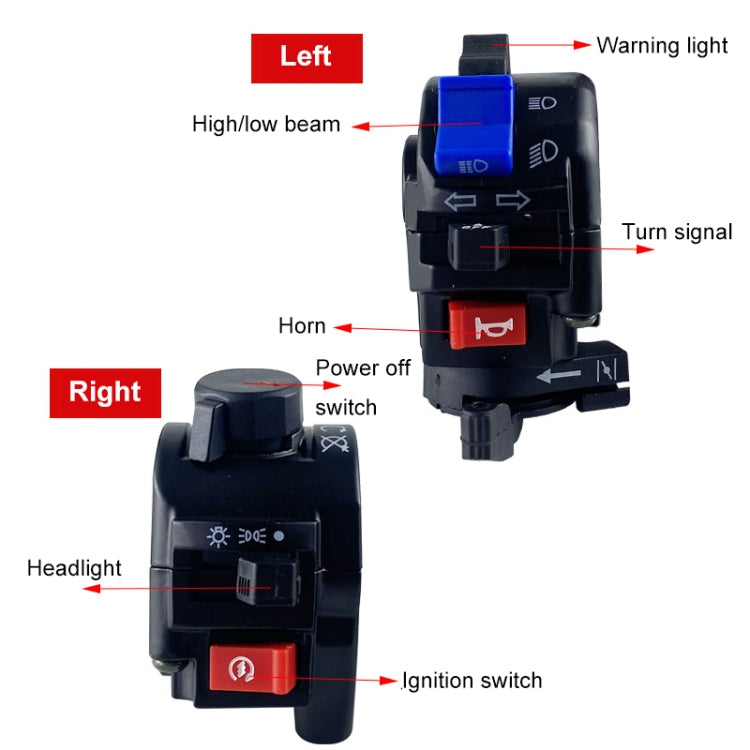 For Storm Taizi 150 Motorcycle Left And Right Handlebar Switch Assembly(Silver) - Grips by PMC TechLife | Online Shopping South Africa | PMC TechLife | Buy Now Pay Later Mobicred