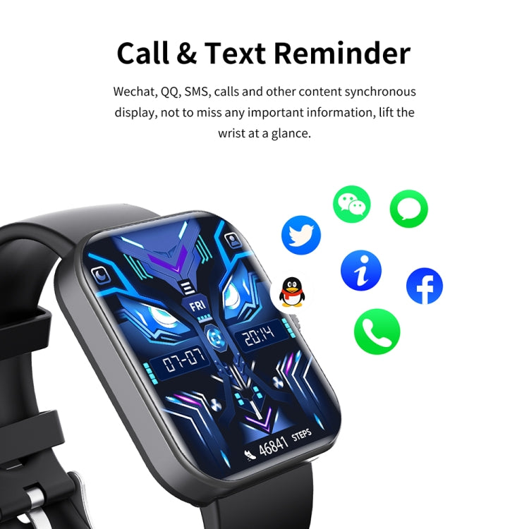 F16 2.0-inch IP67 Waterproof Health Monitoring Bluetooth Call Smart Watch(Black) - Smart Watches by PMC TechLife | Online Shopping South Africa | PMC TechLife | Buy Now Pay Later Mobicred