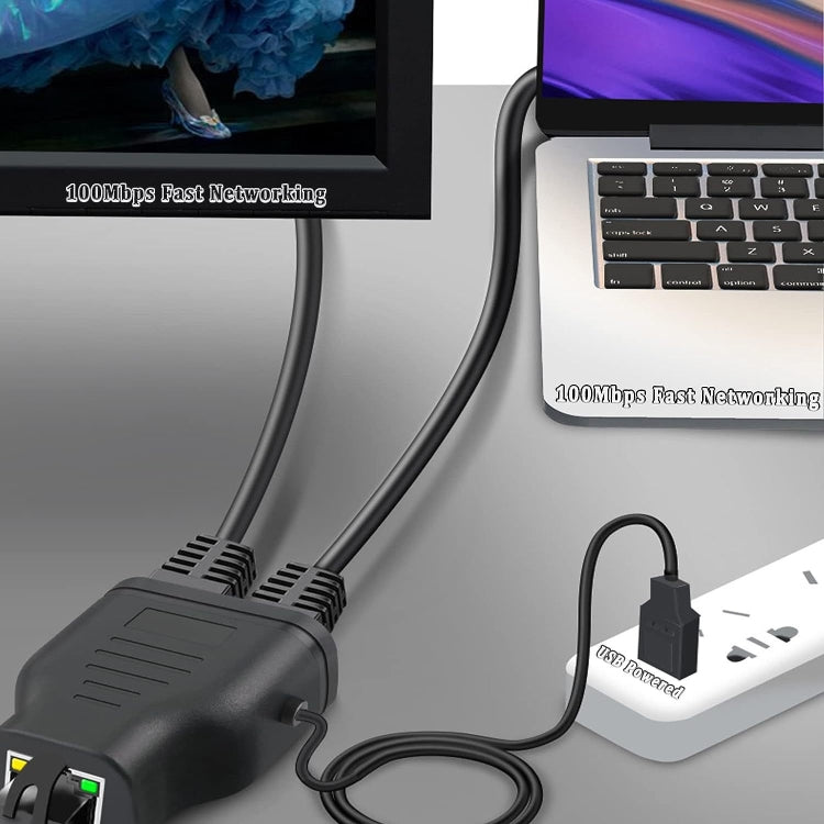 Network 1 In 2 Sharer RJ45 1 To 2 Network Splitter - Network Hubs by PMC Jewellery | Online Shopping South Africa | PMC Jewellery | Buy Now Pay Later Mobicred