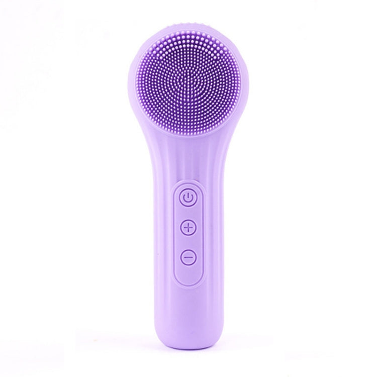 Sonic Waterproof Facial Cleansing Brush Rechargeable Hot Compress Face Scrubber Cleanser(Purple) - free shipping - PMC TechLife - Order now!