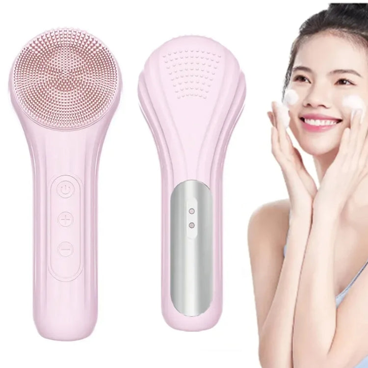 Sonic Waterproof Facial Cleansing Brush Rechargeable Hot Compress Face Scrubber Cleanser(Purple) - free shipping - PMC TechLife - Order now!
